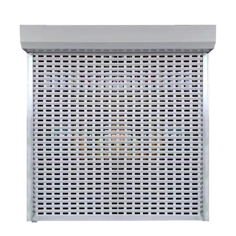 启功电动车库门铝合金卷闸门 每平方QG-JZJLM13高清大图