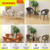 苏宁放心购玻璃院店铺房间阳台小桌茶几茶几洽谈舒适圆桌椅套装大气 02米白色四椅一桌送坐垫抱枕 整装新款简约