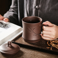 常生源 茶具宜兴紫砂杯大容量泡茶杯水杯办公杯 竹韵杯