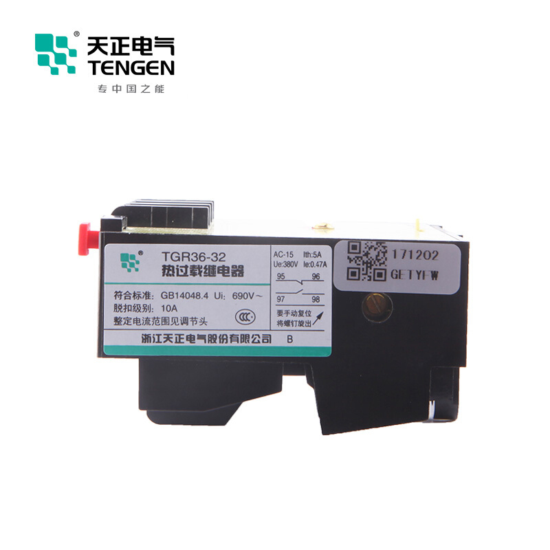 天正电气 TGR36 电热式 适配CJT1-20接触器 14-22A 03030020013 过载继电器