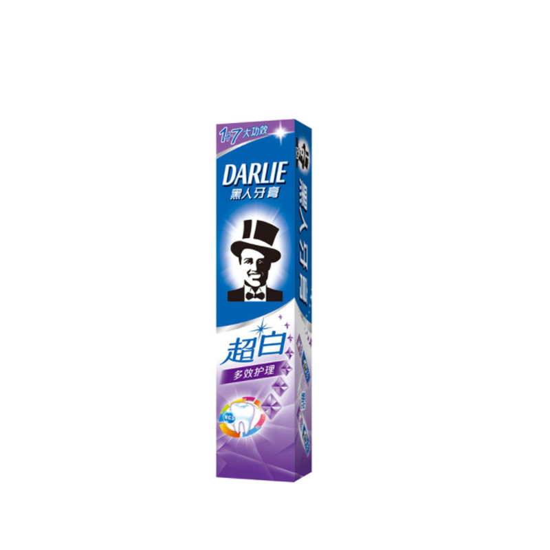 黑人(DARLIE) 超白 青柠 / 矿物盐 /竹炭 / 纯超白 牙膏 190g*48 支（（四种口味随机发货）