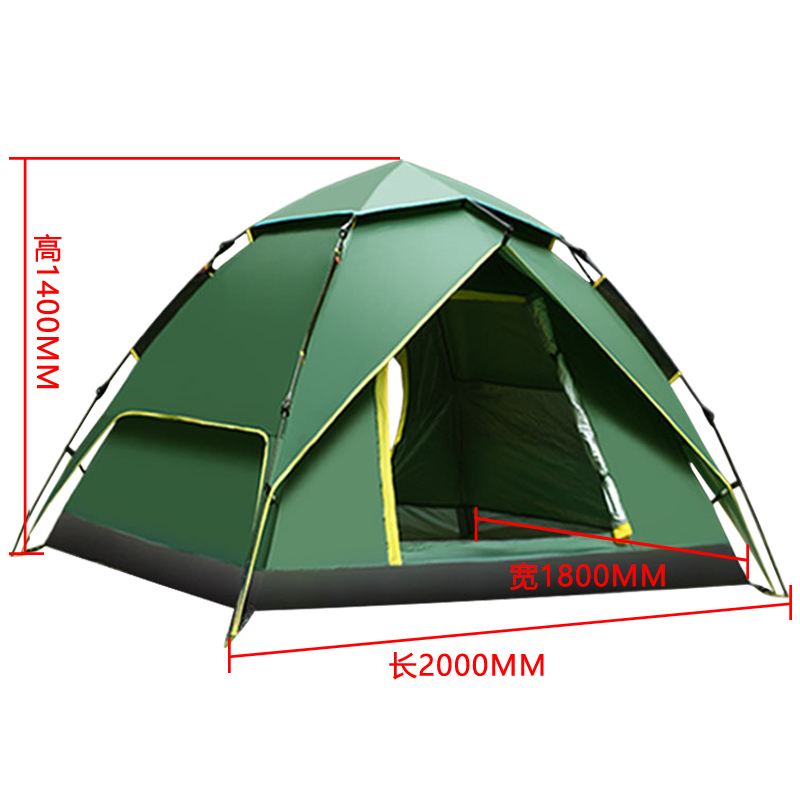 龙之腾家庭款速开防雨帐篷200*180cm高清大图