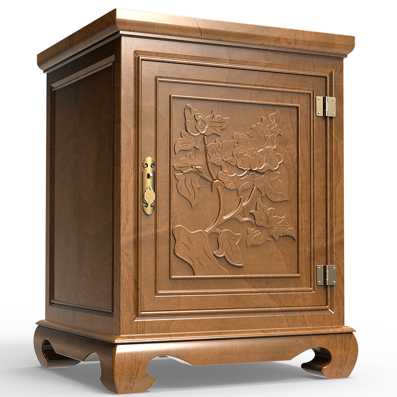 虎牌保险柜家用小型隐形中式实木床头保险柜家用办公wifi隐形保管箱全