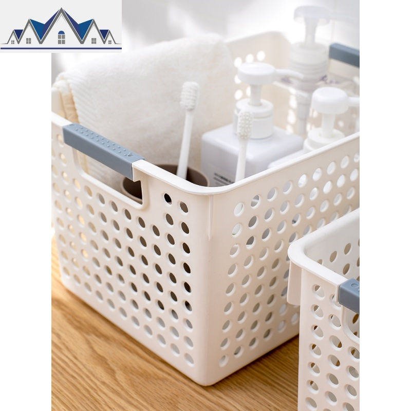 塑料收纳筐桌面零食收纳盒杂物收纳框玩具长方形收纳篮整理篮子 三维