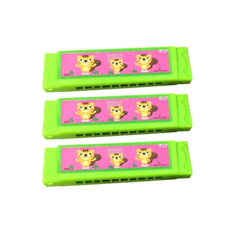 一套3个KID’S HOME TOYS 23406儿童玩具口琴幼儿园小学生初学吹奏乐器音乐玩具迷你口琴礼品礼物