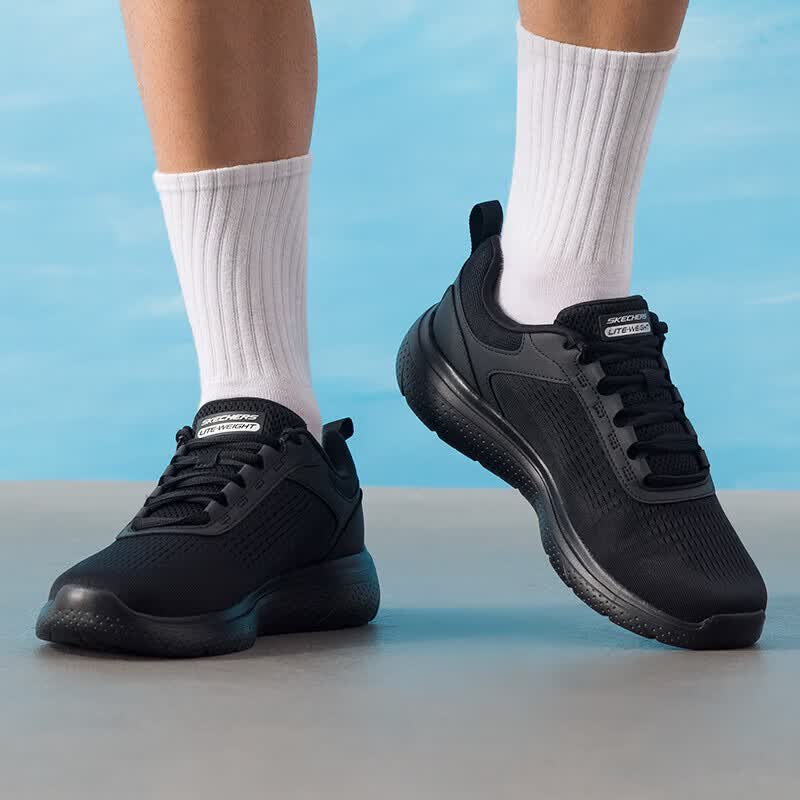 斯凯奇（Skechers）男鞋 新款运动鞋缓震轻便透气健身训练跑步鞋8790360-BBK ZP高清大图
