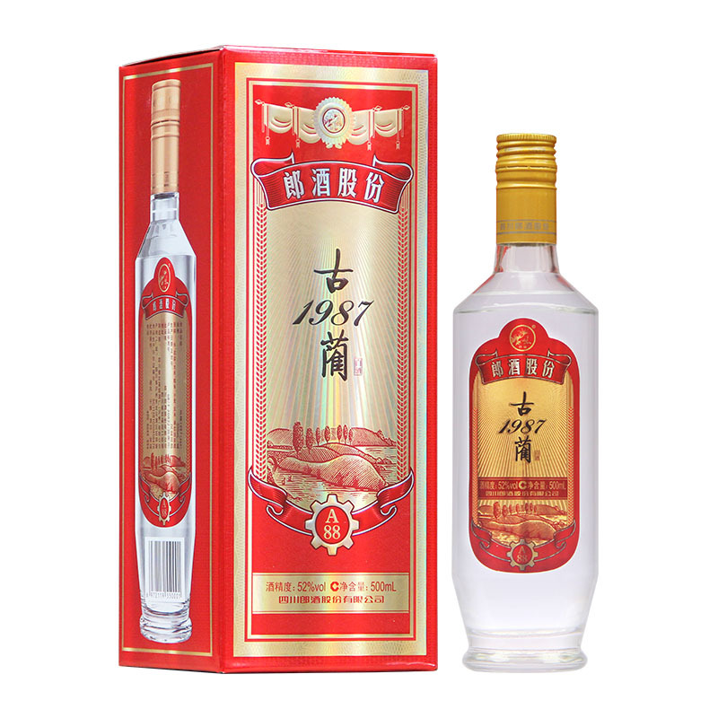 52度郎酒古蔺1987a88红盒装实惠口粮酒500mlx6瓶