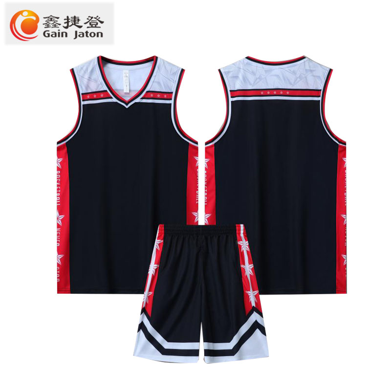 鑫捷登 可定制舒适速干篮球服套装AGRY-WDL054 套高清大图