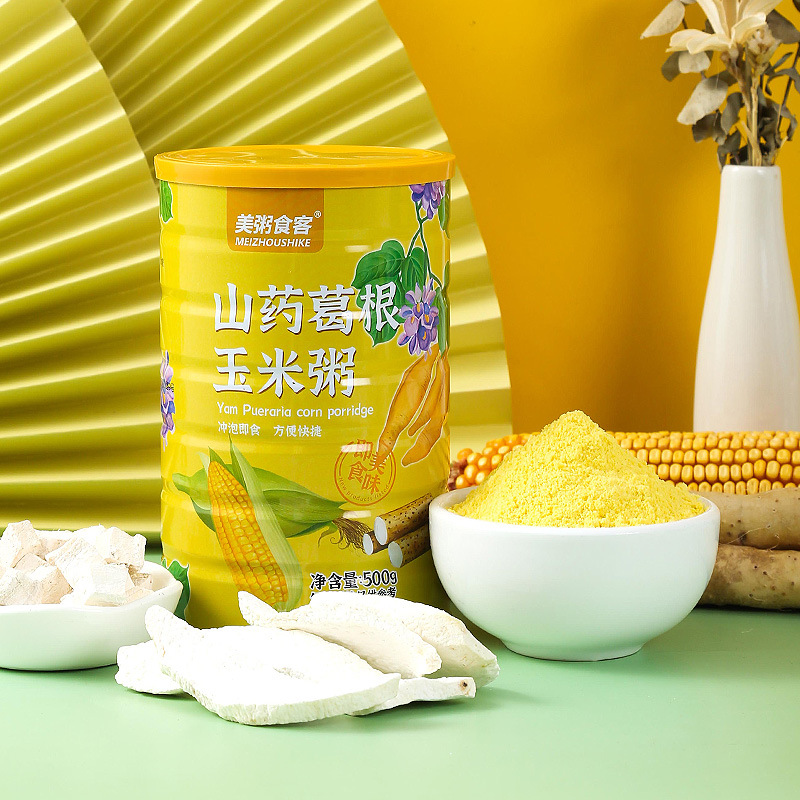 美粥 山药葛根玉米粥500g/罐即食代餐粉高清大图
