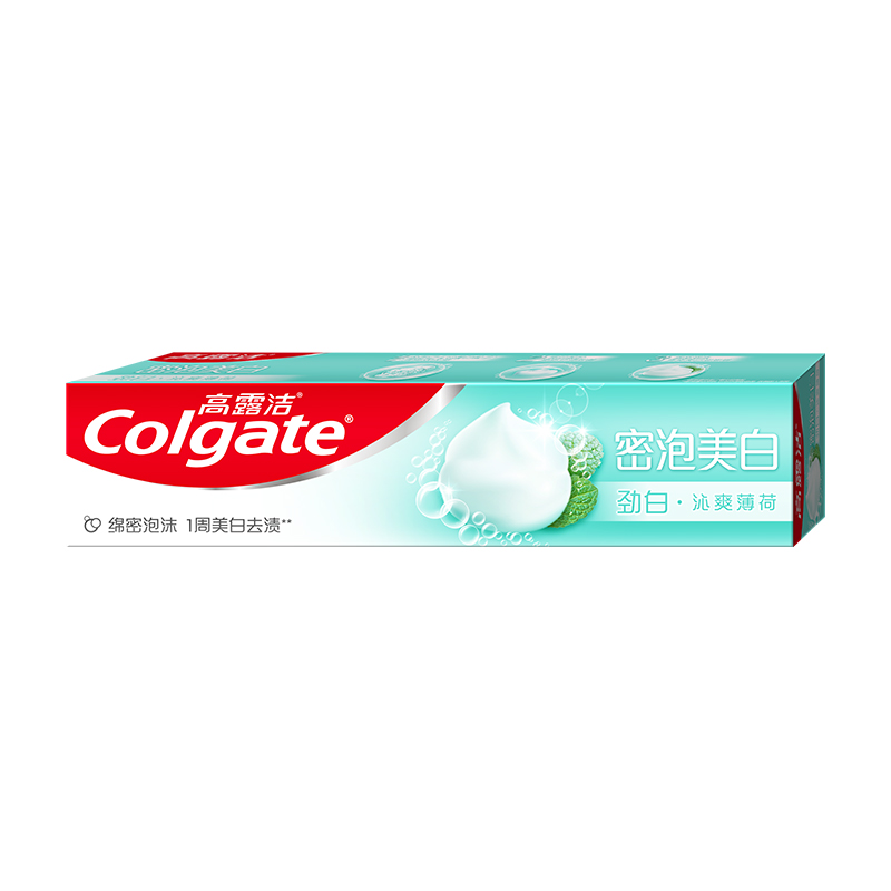 高露洁(Colgate)美白牙膏沁爽白桃味-120g(1支)高清大图