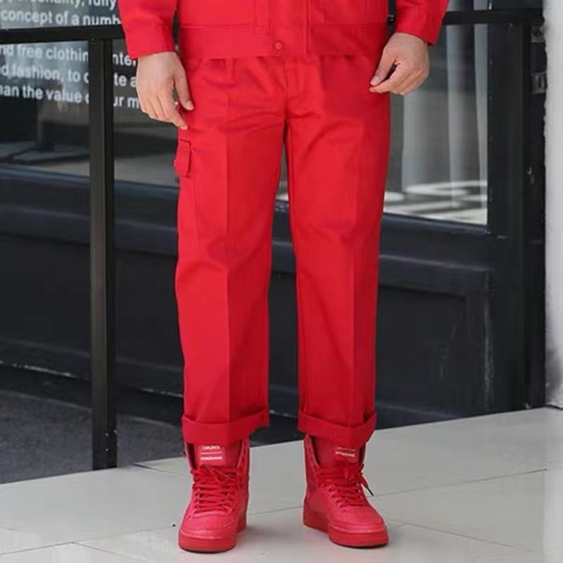 春秋工作服裤子男女多口袋电焊汽修夏季劳保服裤子耐磨洗工装裤子莎丞