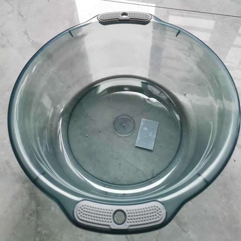 老房太太 双耳脸盆 37*13cm 塑料透明洗脸盆 洗菜盆 洗衣盆 颜色随机 L235/个高清大图