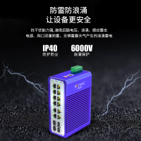 博扬 工业级管理型交换机 4光12电千兆SFP 导轨式VLAN以太网光纤交换机 含电源不含模块 BY-ISMG4121
