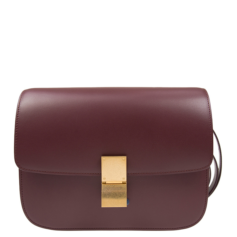 [直营]赛琳(CELINE) Classic 中号小牛皮手袋 经典BOX女包 单肩包斜挎包 女包189173-DLS