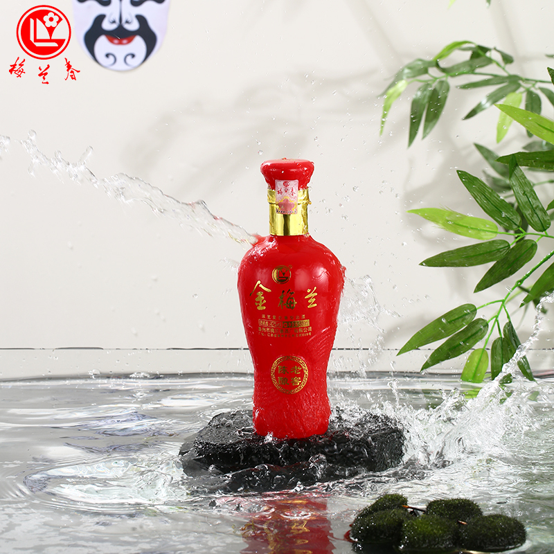 梅兰春 金系列42度金梅兰 500ml 单瓶装 芝麻香型 白酒 10年陈酿 中华老字号[新旧包装随机发货]