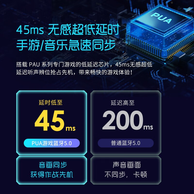 魔声(Monster)Mission V1 TWS真无线蓝牙耳机半入耳式低延迟游戏运动触控无线充电 黑色