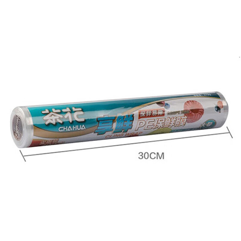茶花(CHAHUA) 305002 一次性保鲜膜 30CM*100M*0.01MM/卷 (单位:卷)