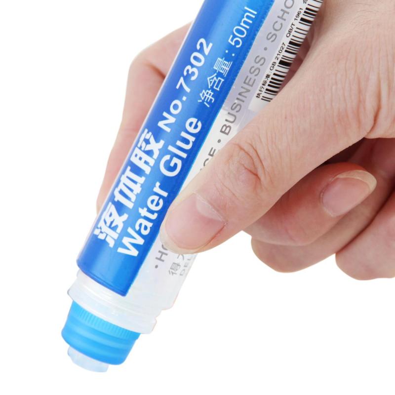 得力(Deli) 液体胶7302 高粘度 办公学习 无色胶水 PVAL材质 蓝色包装 50ml/支 一支装