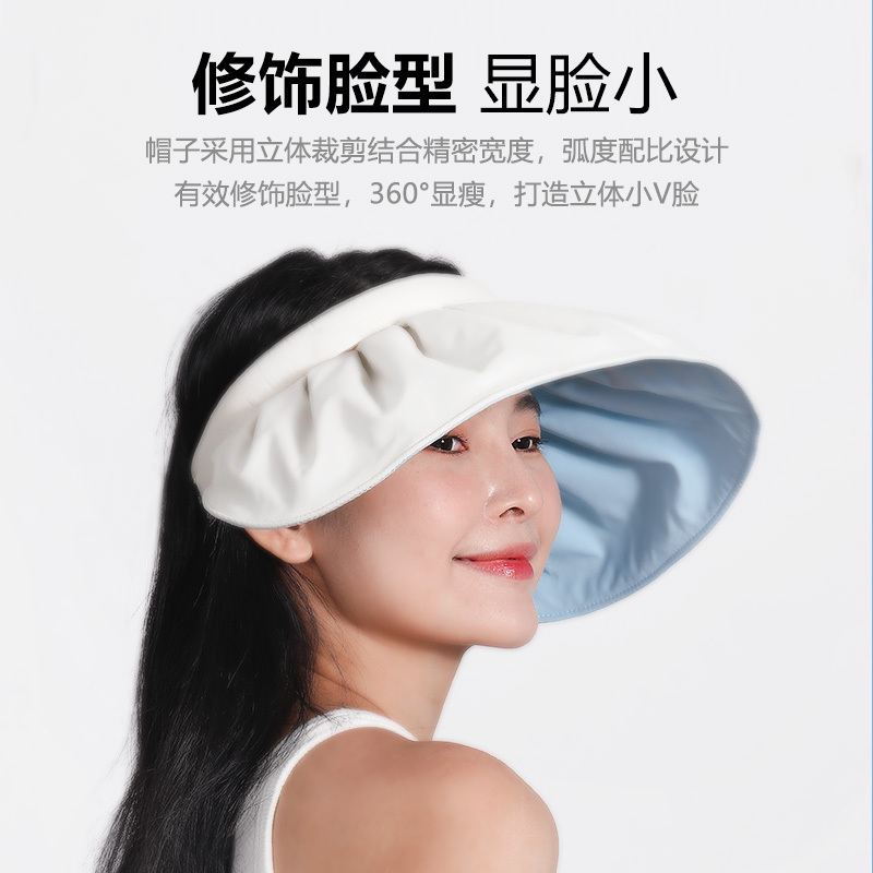 神火贝壳帽女款夏季防紫外线遮阳防晒帽空顶全遮脸太阳帽子春秋天