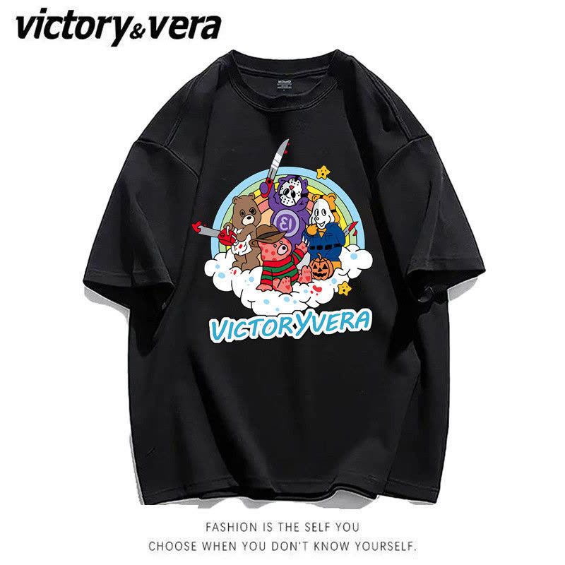 VICTORYVERA短袖t恤女学生韩版宽松2022夏季新款百搭半袖体恤衫潮图片