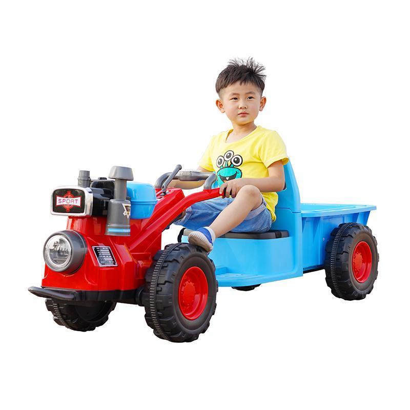 儿童手扶电动拖拉机东方红玩具可坐人小孩宝宝手扶拖拉机云南海南青海