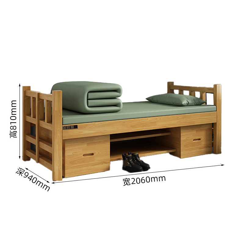 金睦源 JIN MU YON 单人床 206*94*81cm 榉木色 张高清大图