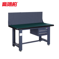 高翊柏 11050018 重型钳工台 1800*750*800mm吊二抽+小挂板 维修操作台钢制工作台电工工具台