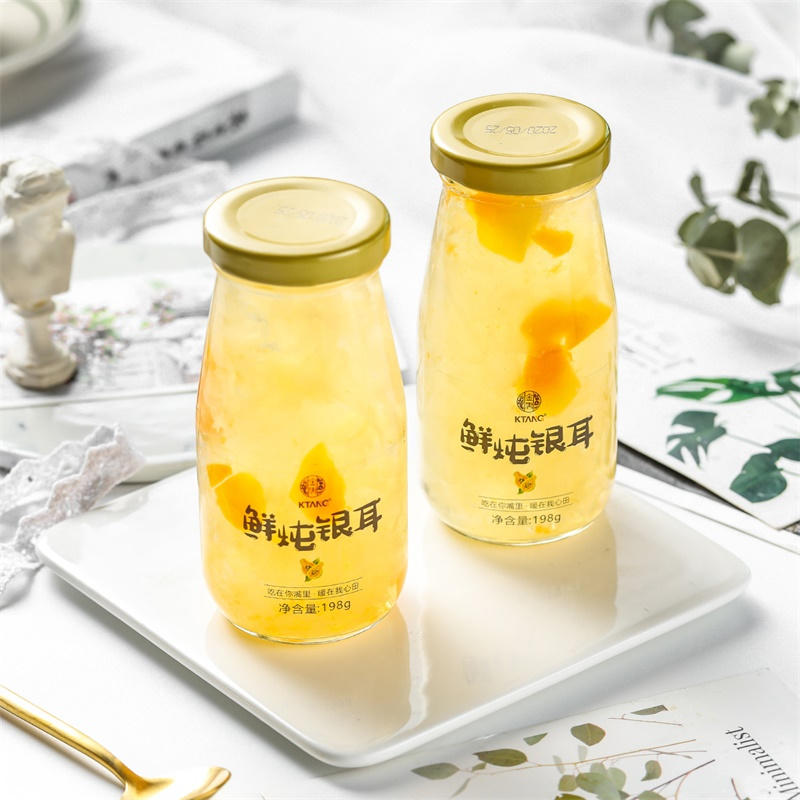 金唐网红鲜炖木瓜银耳羹无添加孕妇饮料即食非冲泡干货代餐营养滋补饮品198g*6瓶