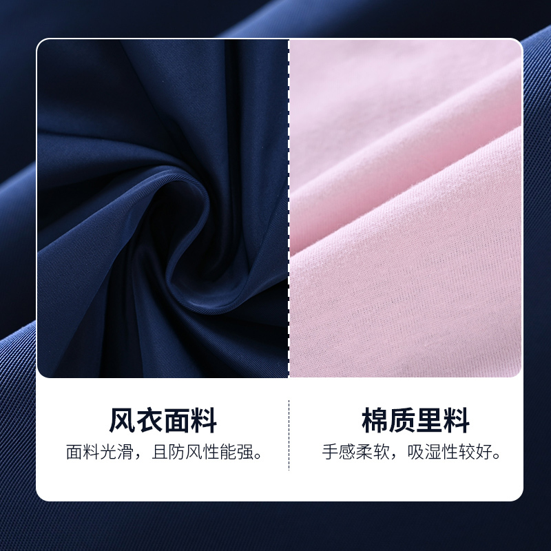 [8折价:59.2元]铅笔俱乐部童装女童风衣外套双层新款儿童夹克春装立领可拆帽