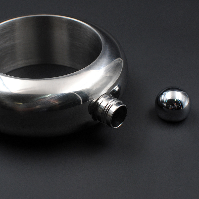 304不锈钢酒壶随身小酒壶迷你手环装酒酒壶2两白酒壶水壶手镯酒瓶_846