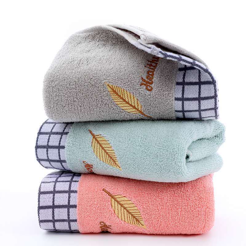 大毛巾棉洗脸家用柔软加厚吸水不毛男女洗澡学生情侣回礼批发 黄金叶3条颜色各1条