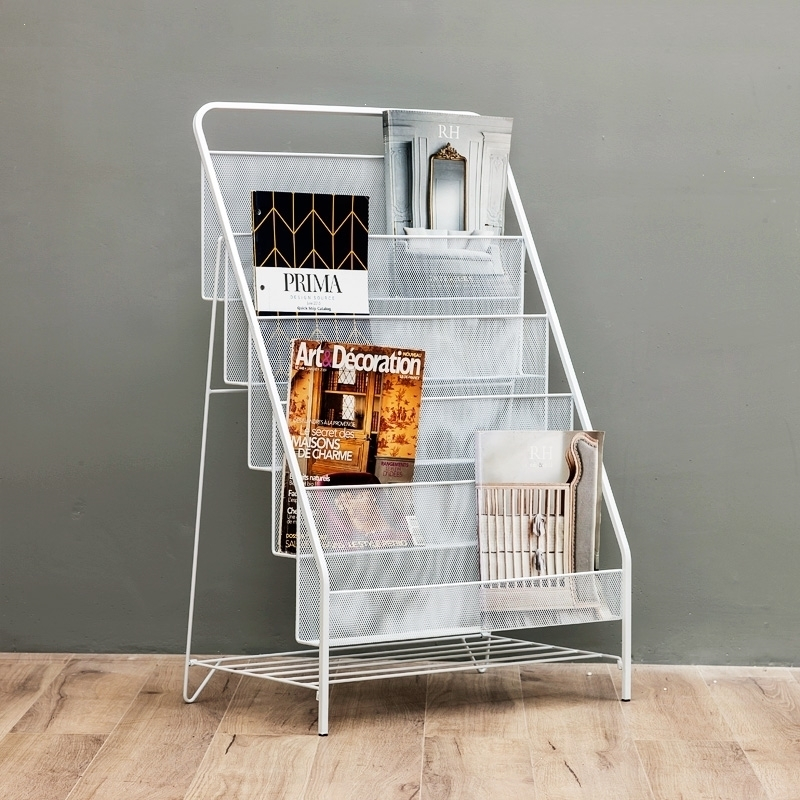 北欧铁艺创意简约时尚移动儿童书架办公室客厅落地杂志架收纳架子