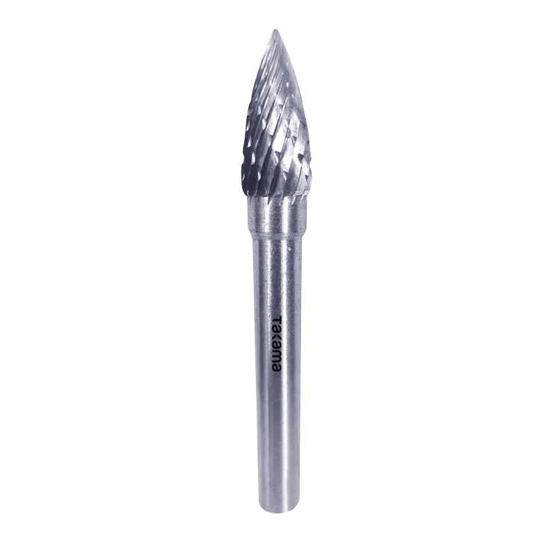 高松takama 硬质合金旋转锉双槽弧型尖头G型6*18*6mm904806 1支/盒高清大图