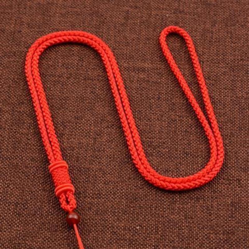 可调节男女黑项链挂件绳平安扣貔貅玉坠翡翠吊坠挂绳挂坠蜜蜡绳子红色