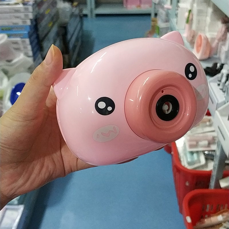 吹泡泡机相机小猪玩具泡泡水照相机