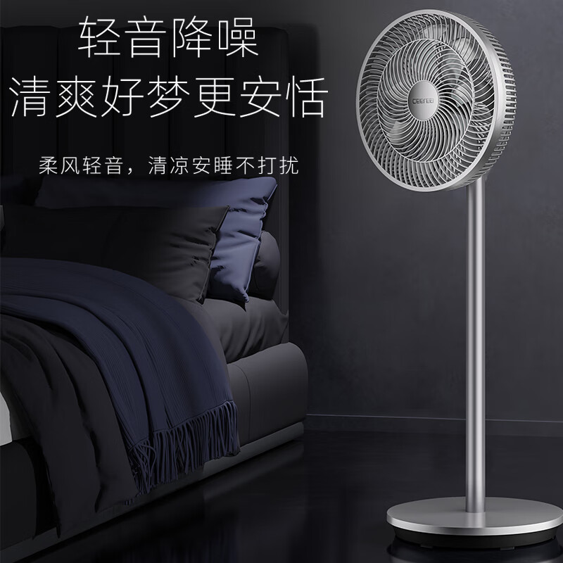 CEEREA 西丽七叶轻音立式电风扇家用柔风落地扇台式桌面小型风扇大风量节能摇头宿舍电扇FS-J0230A高清大图