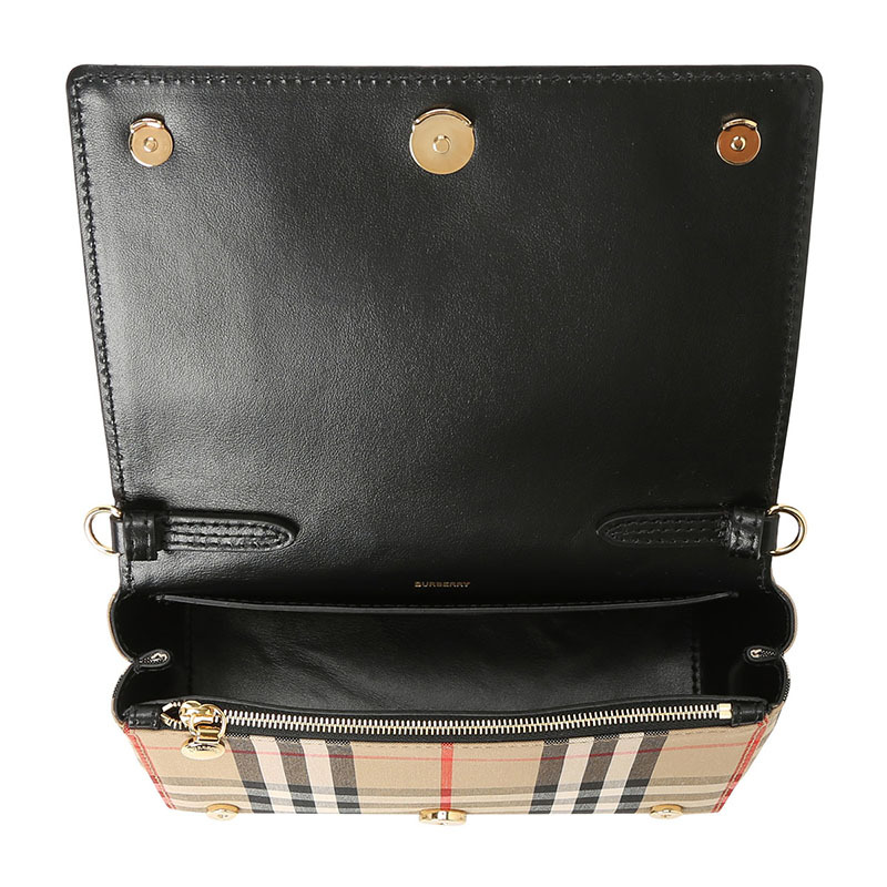 BURBERRY NOTE 口盖包 字母印字标 经典条纹织物 8026454