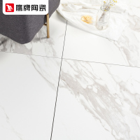 鹰牌客厅瓷砖地砖1200x600全抛釉地板砖卧室白釉瓷砖墙砖雅典白