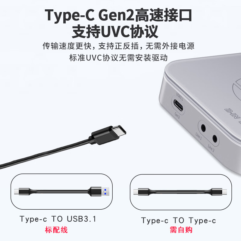 创视之星 CSZX-692HDMI 4K60双路hdmi视频采集卡rgb24单反/相机/摄像机/手机高清直播专用高清大图