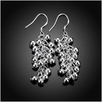 E008Women silver plated earring镀925纯银长款时尚个性耳环耳饰