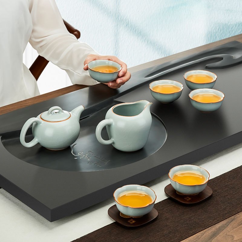 金灶kpr006汝窑茶壶茶杯套装潮汕功夫茶具客厅家用泡茶具功夫茶