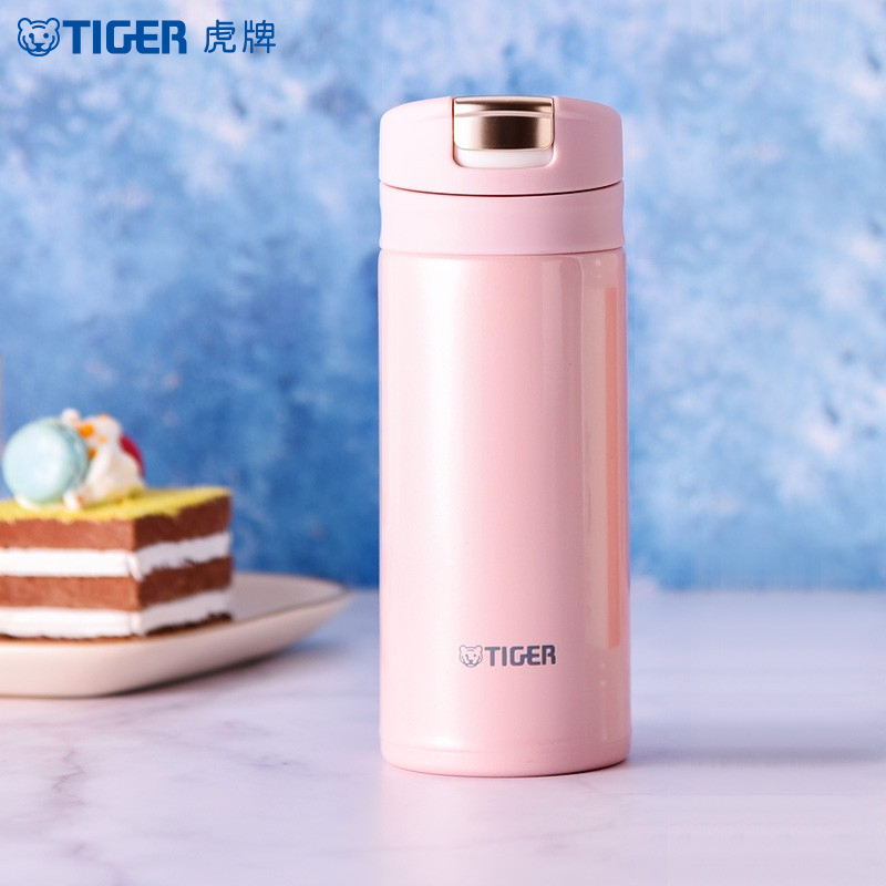 虎牌(tiger)保温杯 MMX-A20C 粉色PP 304不锈钢轻量便携水杯 可爱迷你弹盖杯子