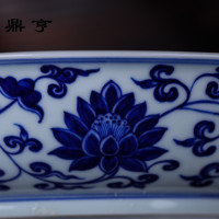 鼎亨长物居纯手工餐具餐盘陶瓷菜盘饭盘青花瓷盘子景德镇陶瓷盘家