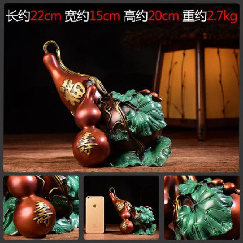 美帮汇铜葫芦 彩绘福寿葫芦摆件客厅宝葫芦特大号图片