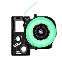 艾洁 18mm绿底黑字标签色带 适用爱普生LW400;LW700;LW600P;LW1000P LK-5GBP