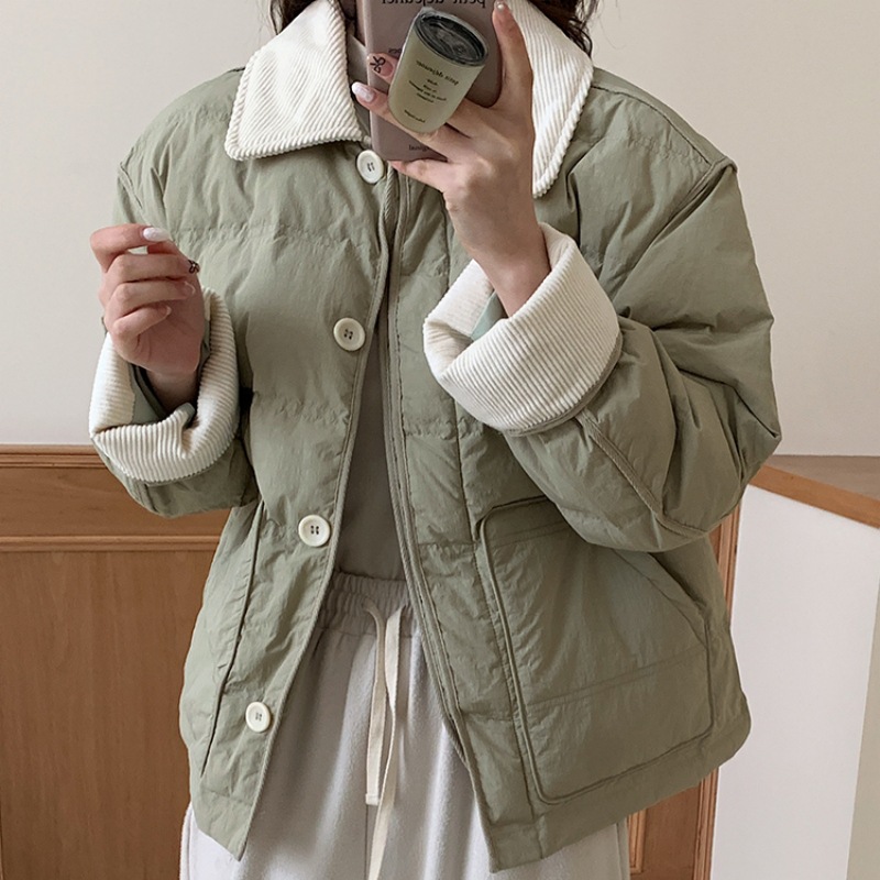 2025年新款女冬短款韩版宽松棉衣加厚小香风棉服潮流棉袄时尚外套高清大图