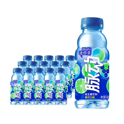 脉动（Mizone）维生素饮料 青柠口味 400ml*15瓶 整箱装