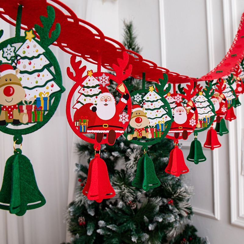 圣诞节装饰彩带拉花商场店铺装扮圣诞树场景布置挂件装饰品挂饰