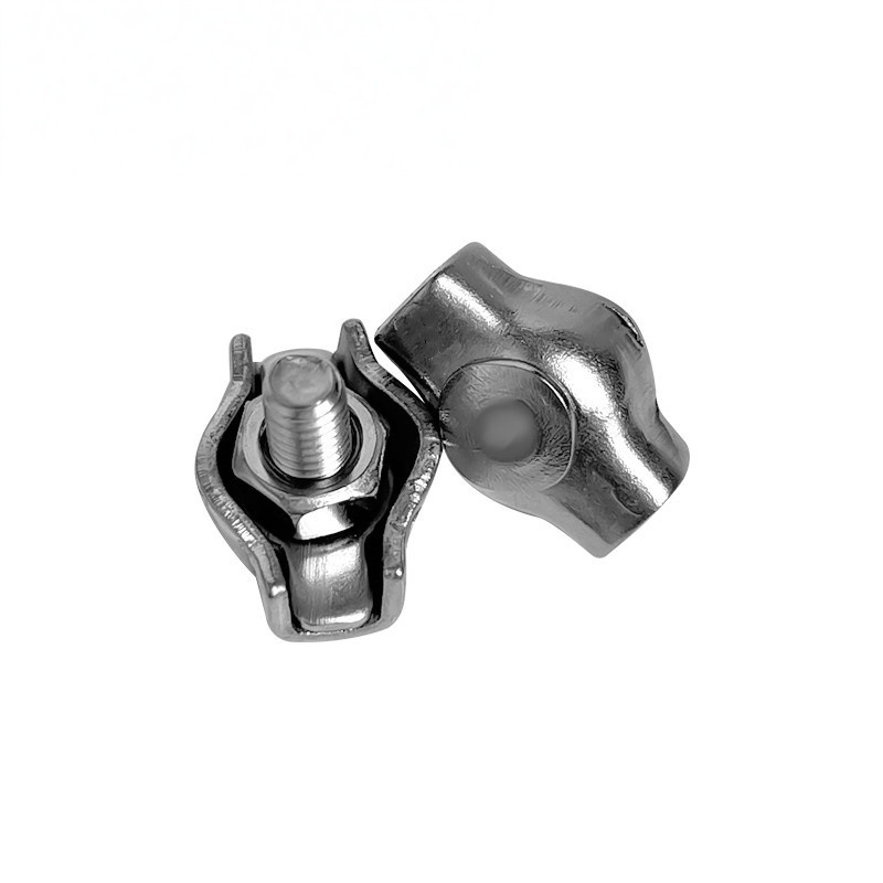 冰匠 304不锈钢钢丝绳单夹装饰夹绳夹刹车线夹卡头 单位：个高清大图