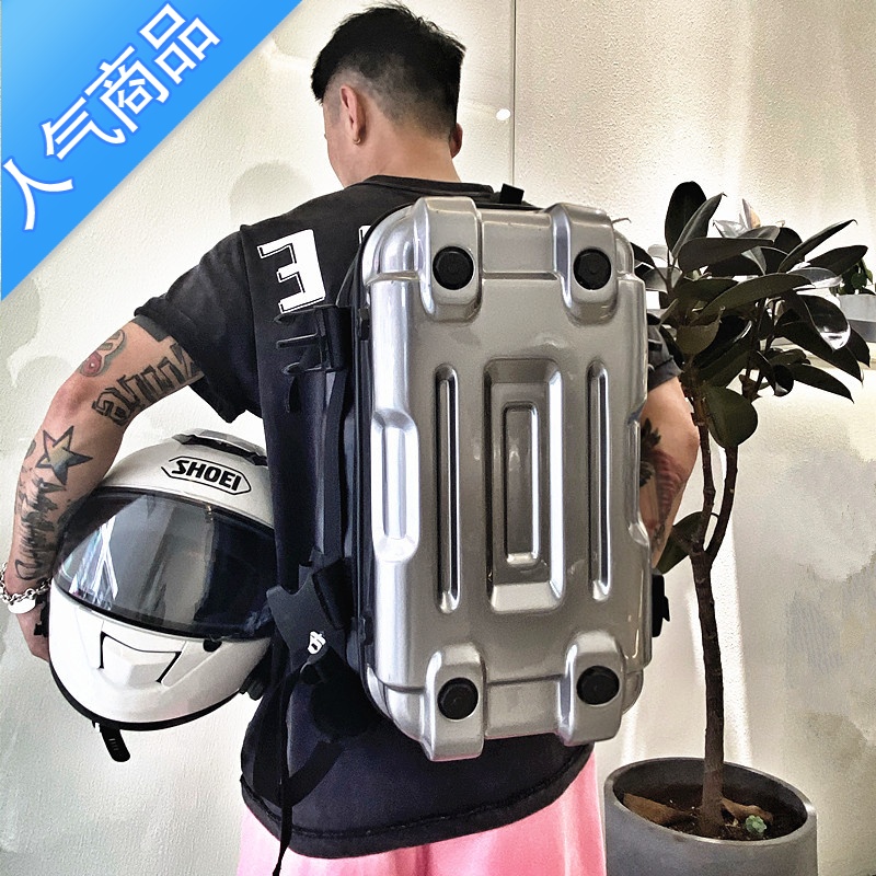 封后双肩包网红旅行包机车包男旅游背包短途笔记本运动包训练健身包女高清大图